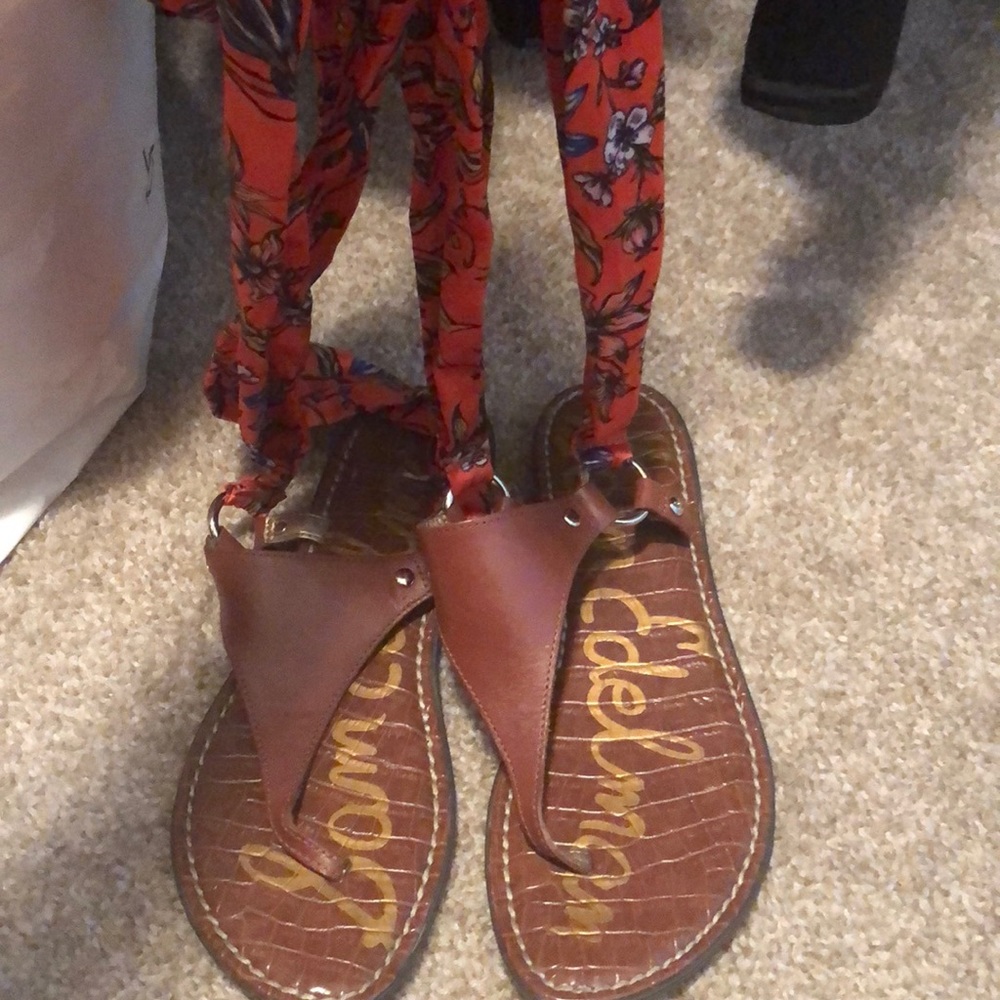 Sam Edelman silk  wrap around sandals